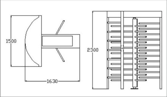 LED Ekranlı Tam Boy Turnike Güvenlik Girişi