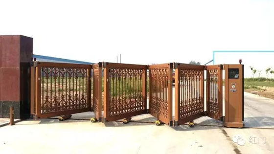 Dobradura automática porta de deslizamento motorizada com controlo a distância sem fio