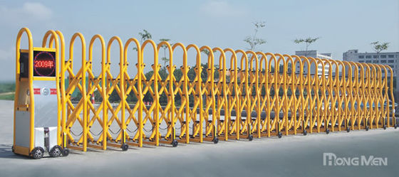 Power Coating Trackless Auto Electric Folding Gate For Exterior Stadium