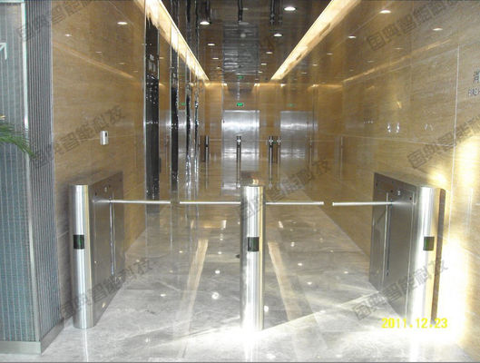 IR Sensor 304 Stainless Steel Drop Arm Barrier Bi-direction Channels Turnstiles