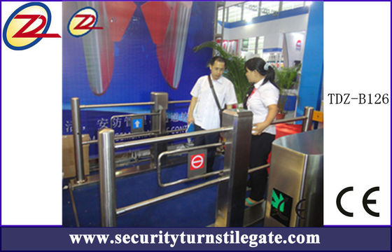 High Speed Swing Supermarket Turnstile with round pillar , CE certification