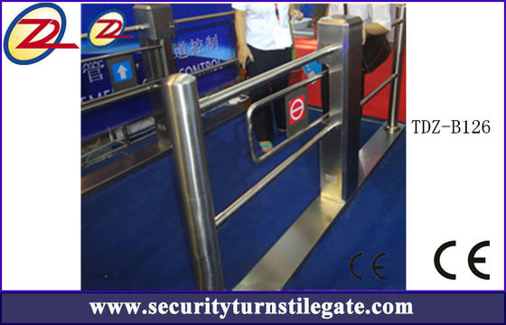 High Speed Swing Supermarket Turnstile with round pillar , CE certification