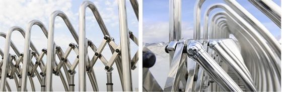 Automated Trackless Electric Retractable Gate , University Automatic Collapsible Gate