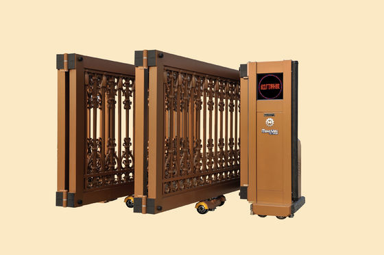 Trackless Aluminium Alloy Telescopic Sliding Gate With EMO Button